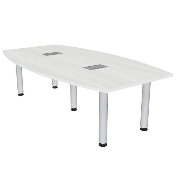 45.25 in W, 84 in L, 29 in H, Engineered Wood Top, White